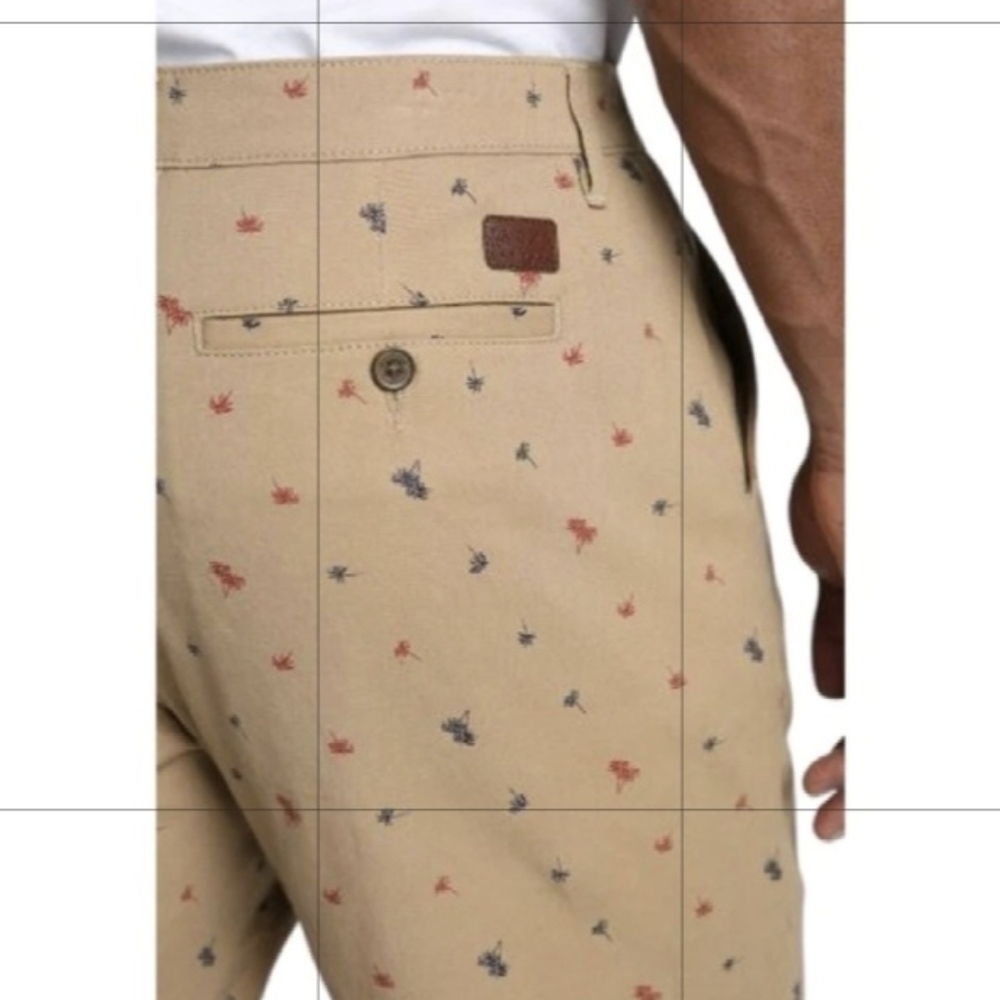 🔴 Jachs New York Shorts Mens 31 Dark Khaki Bleecker Palm Tree Summer Nautical - Picture 2 of 15
